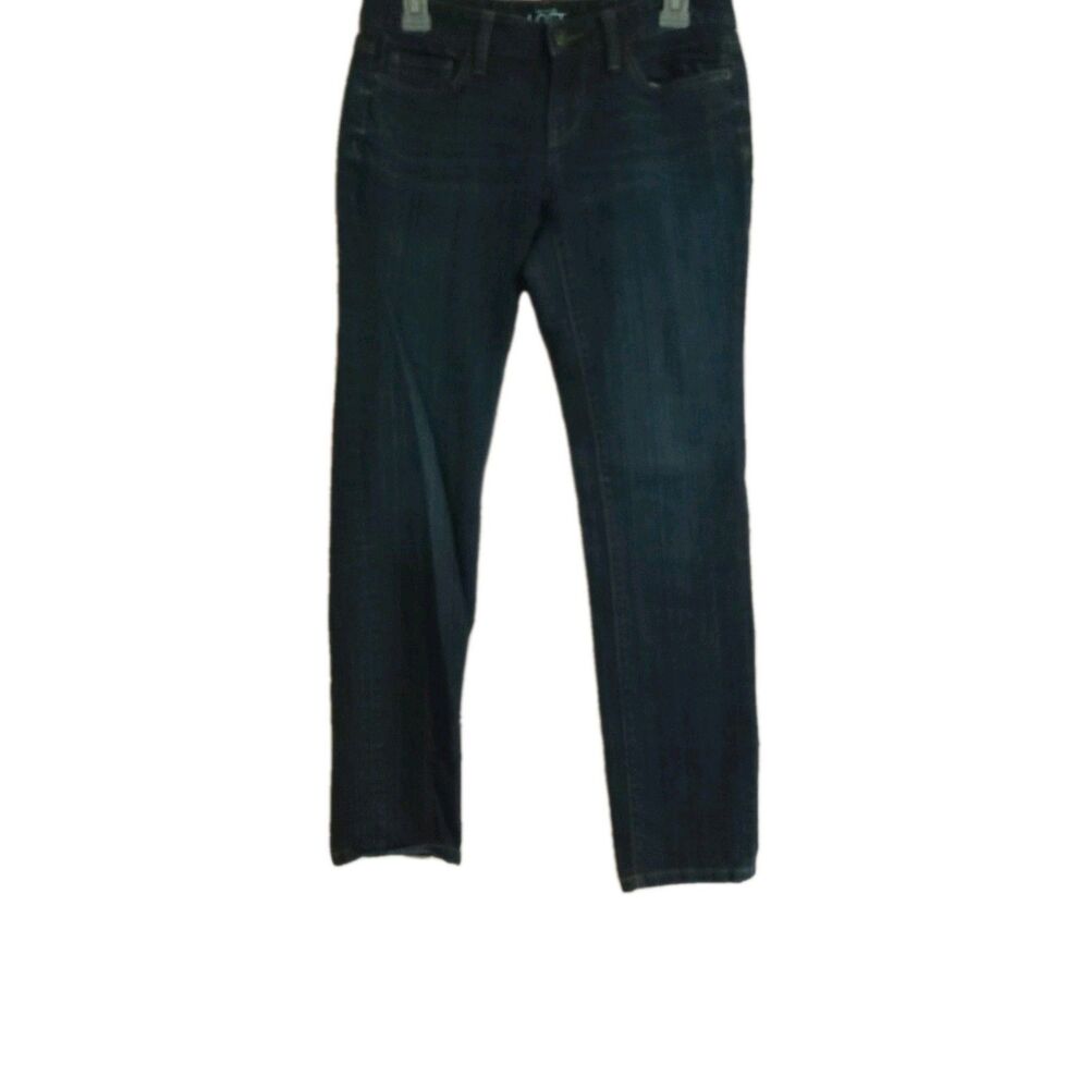 Ann Taylor LOFT Jeans Size O Petites Modern Straight Leg Low Rise Dark Wash